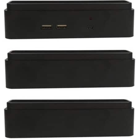 Dynamicfunction Riser Blocks Kit with USB, Black - 3PK DY3199953